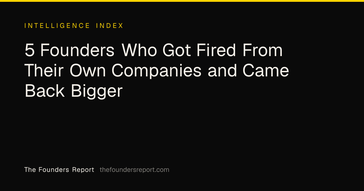 5 Founders Who Got Fired From Their Own Companies and Came Back Bigger