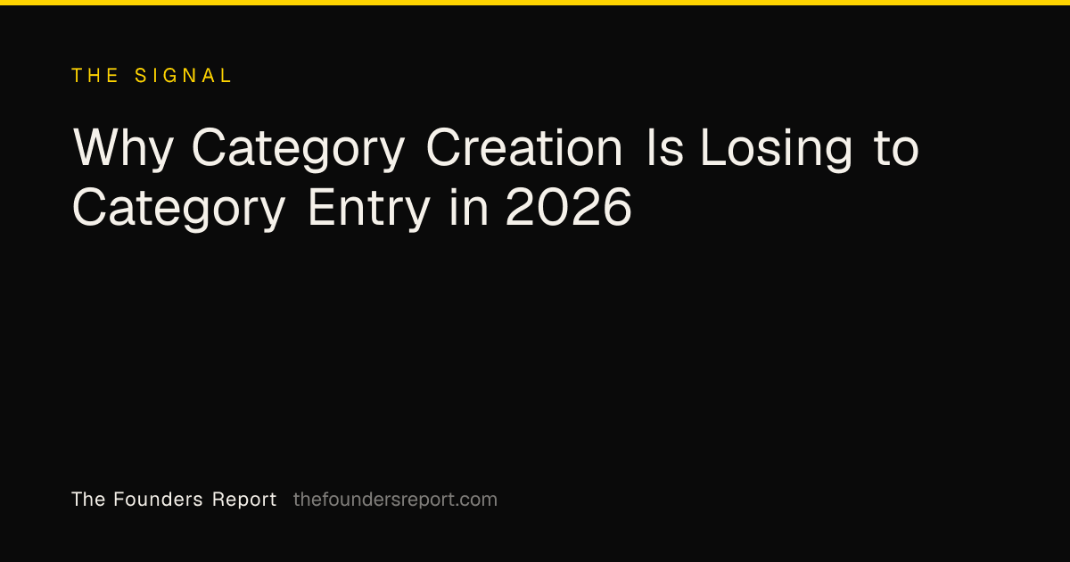 Why Category Creation Is Losing to Category Entry in 2026