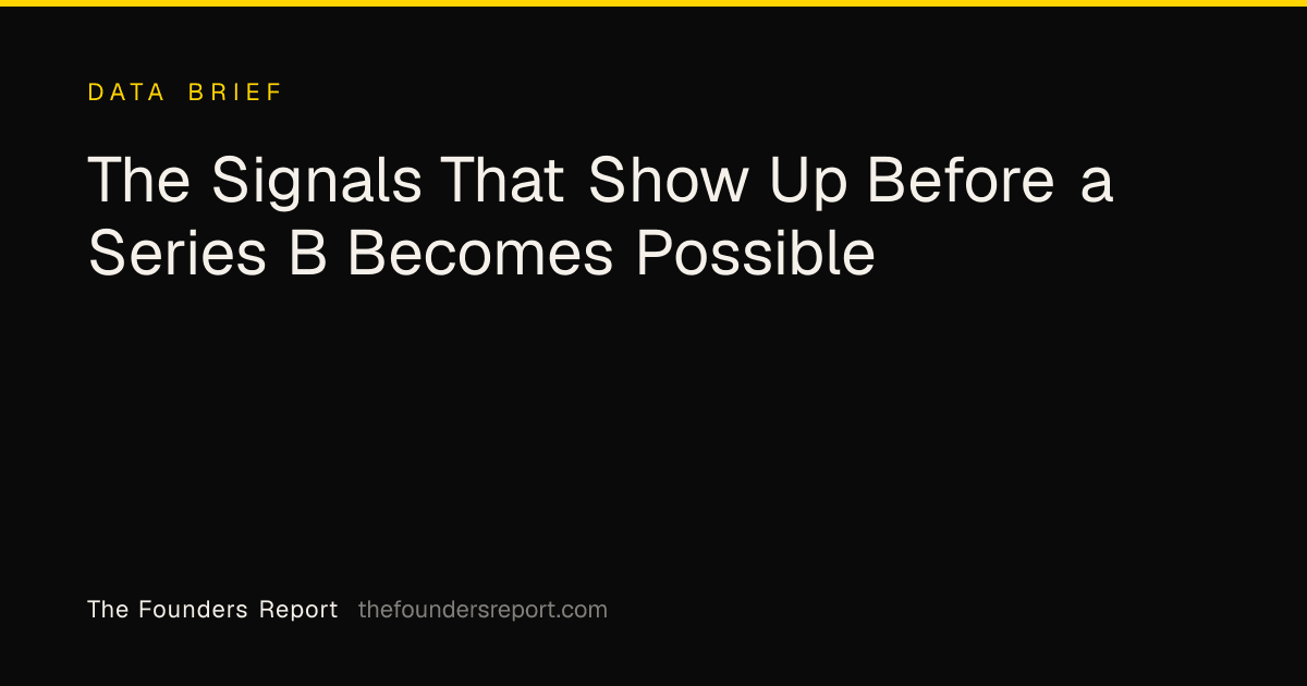The Signals That Show Up Before a Series B Becomes Possible