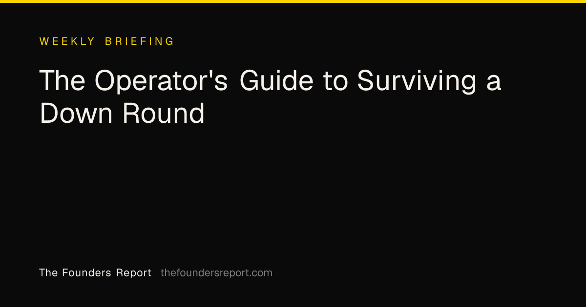 The Operator's Guide to Surviving a Down Round