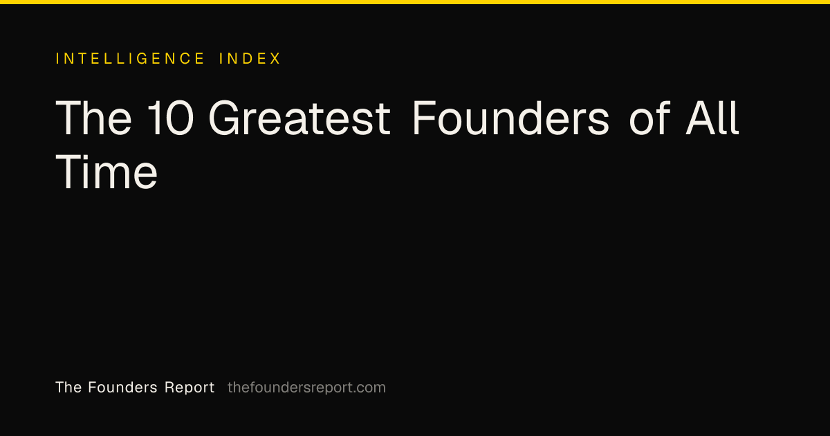 The 10 Greatest Founders of All Time