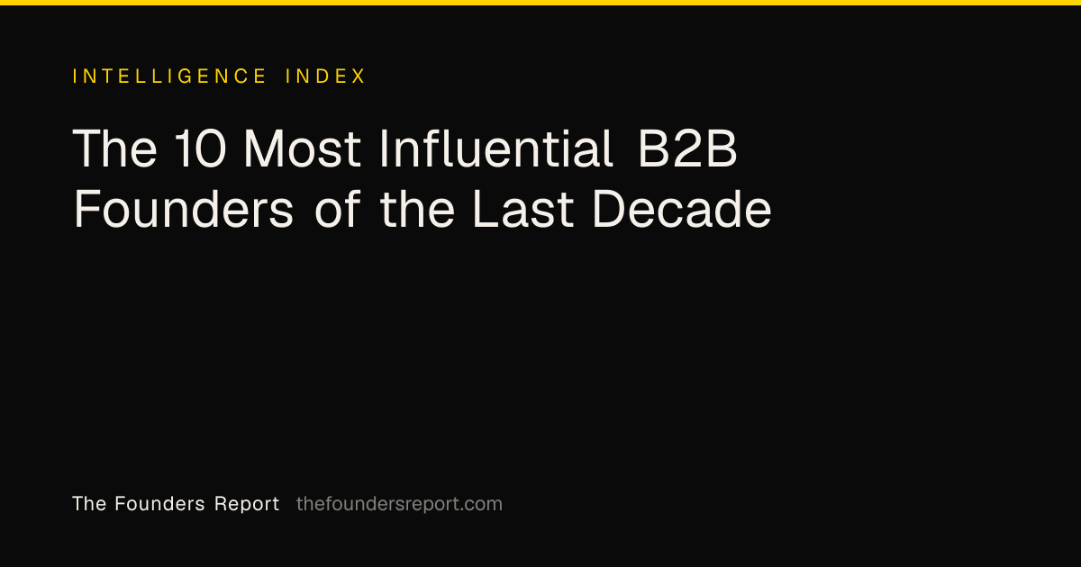 The 10 Most Influential B2B Founders of the Last Decade