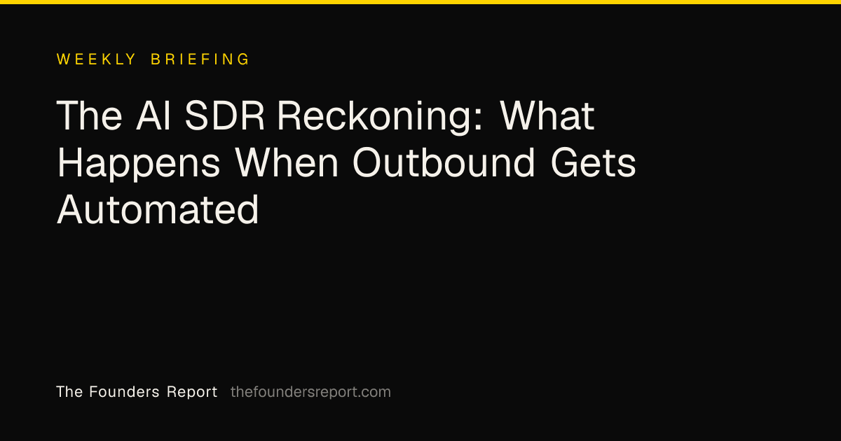 The AI SDR Reckoning: What Happens When Outbound Gets Automated