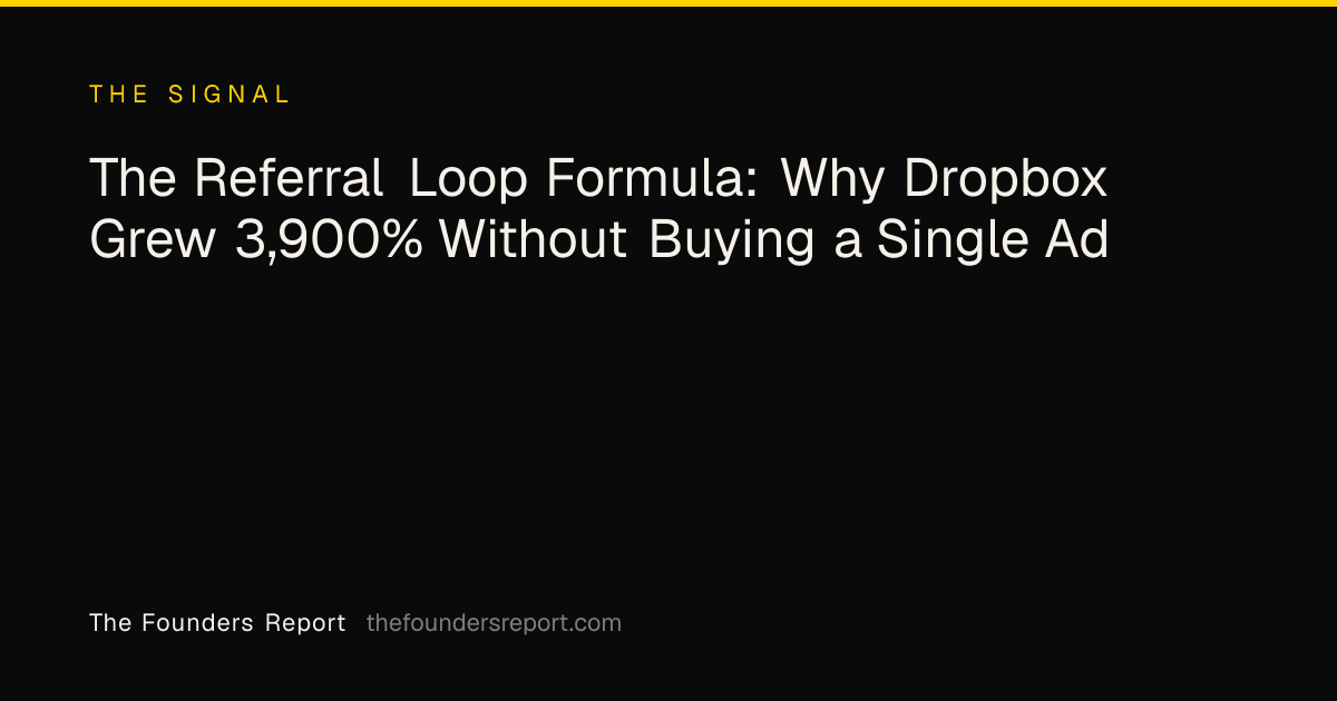 The Referral Loop Formula: Why Dropbox Grew 3,900% Without Buying a Single Ad