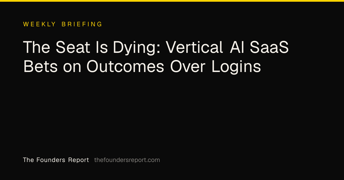 The Seat Is Dying: Vertical AI SaaS Bets on Outcomes Over Logins