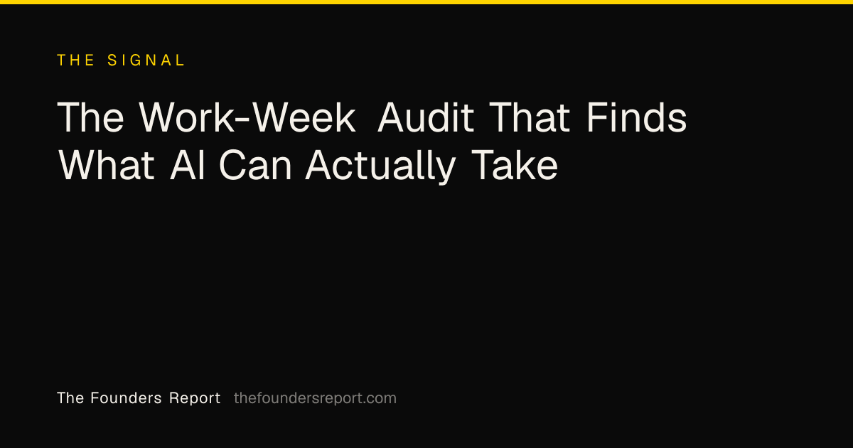 The Work-Week Audit That Finds What AI Can Actually Take