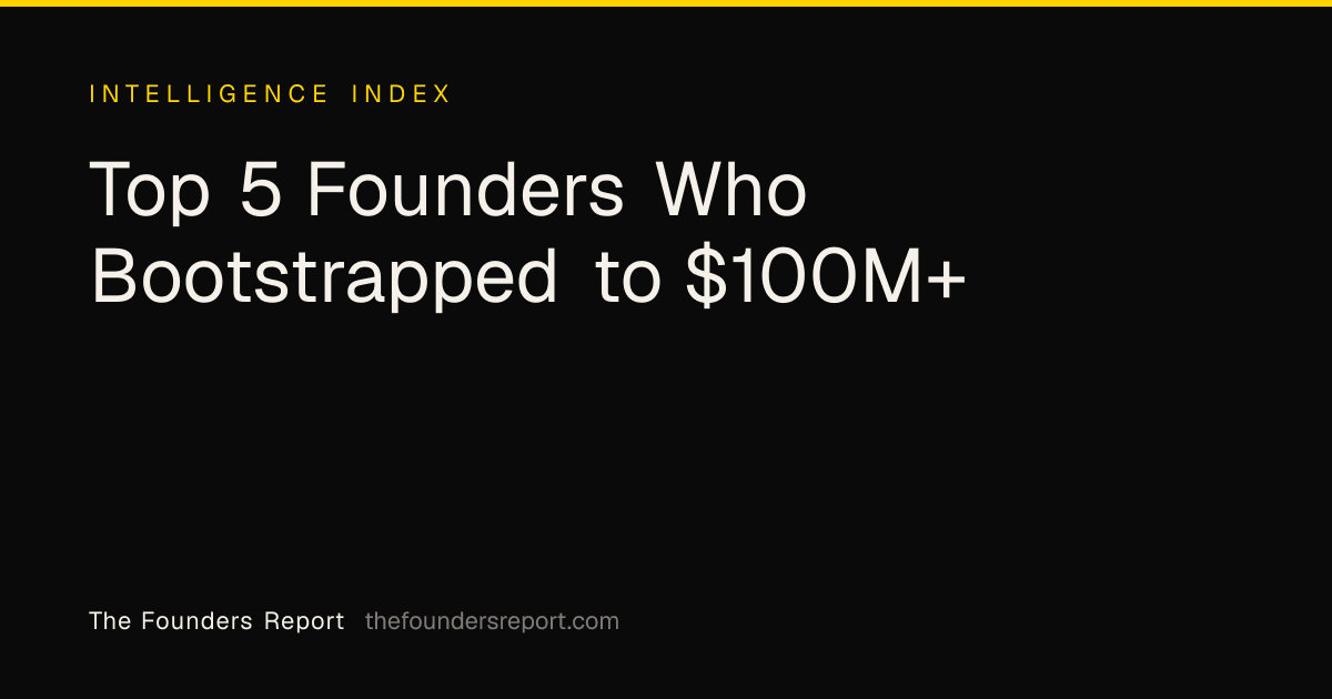 Top 5 Founders Who Bootstrapped to $100M+