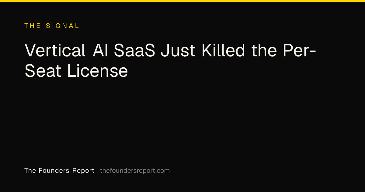 Vertical AI SaaS Just Killed the Per-Seat License