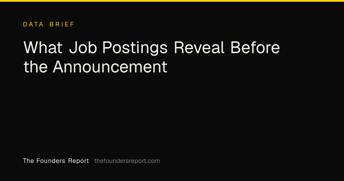 What Job Postings Reveal Before the Announcement