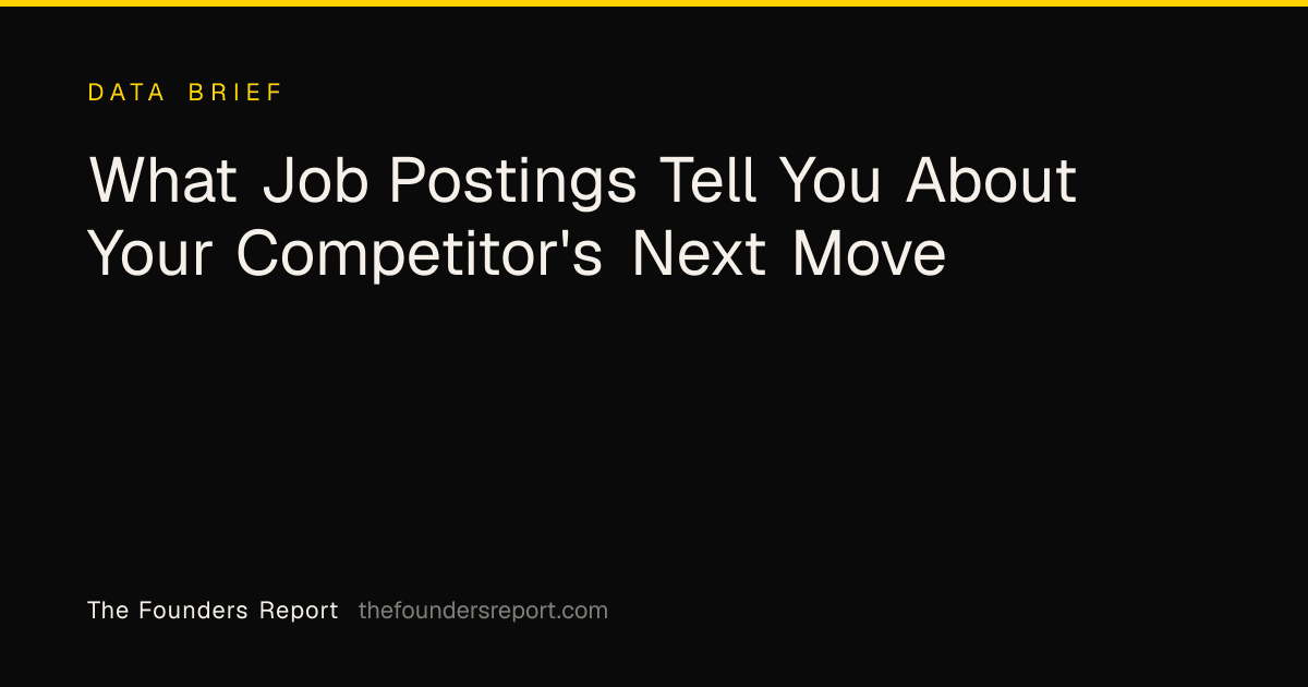 What Job Postings Tell You About Your Competitor's Next Move