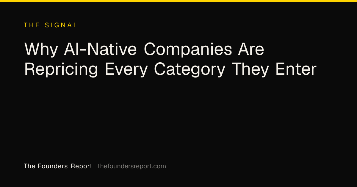 Why AI-Native Companies Are Repricing Every Category They Enter